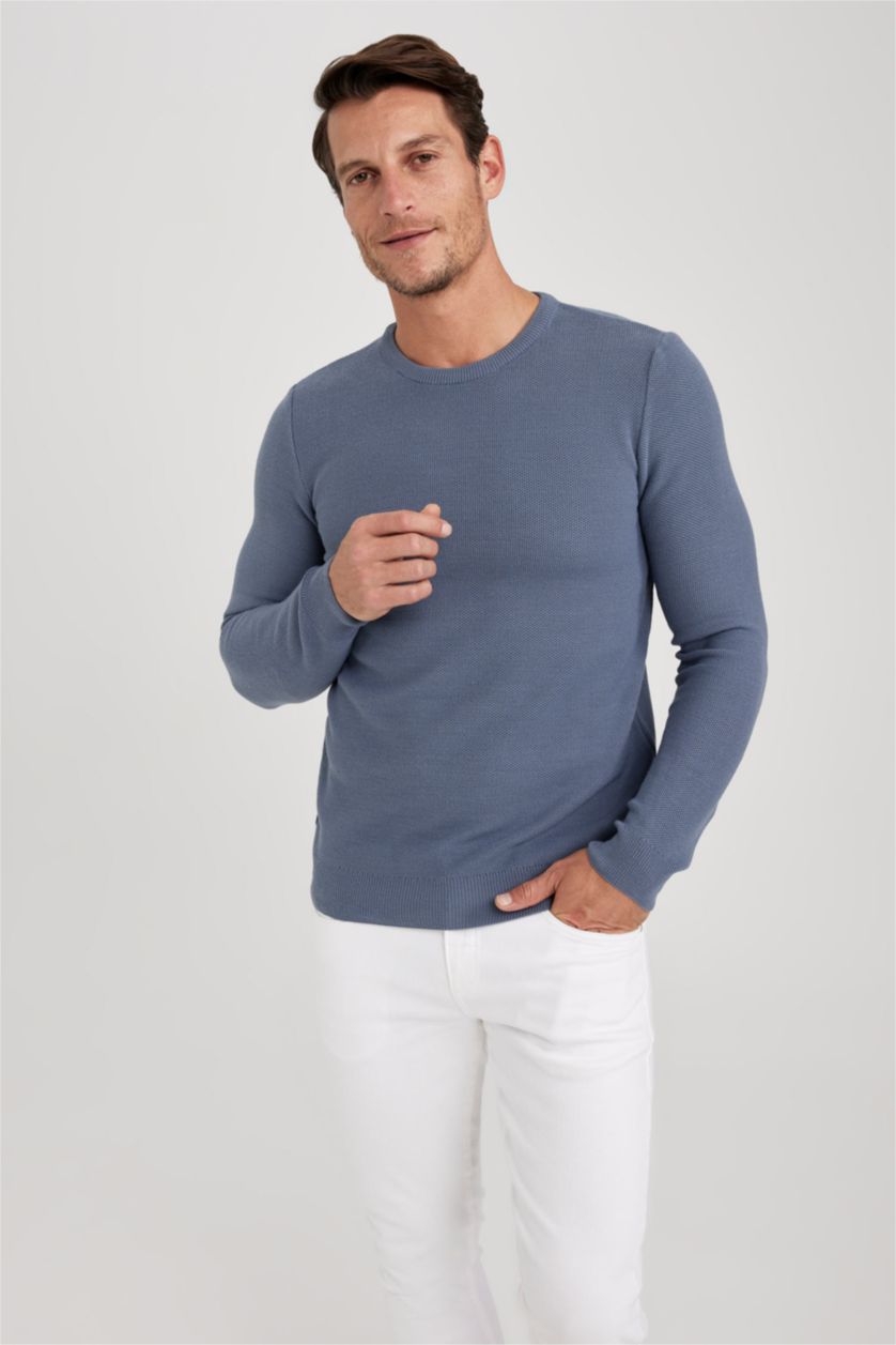 HOMME Indigo Clair Pull Tricot