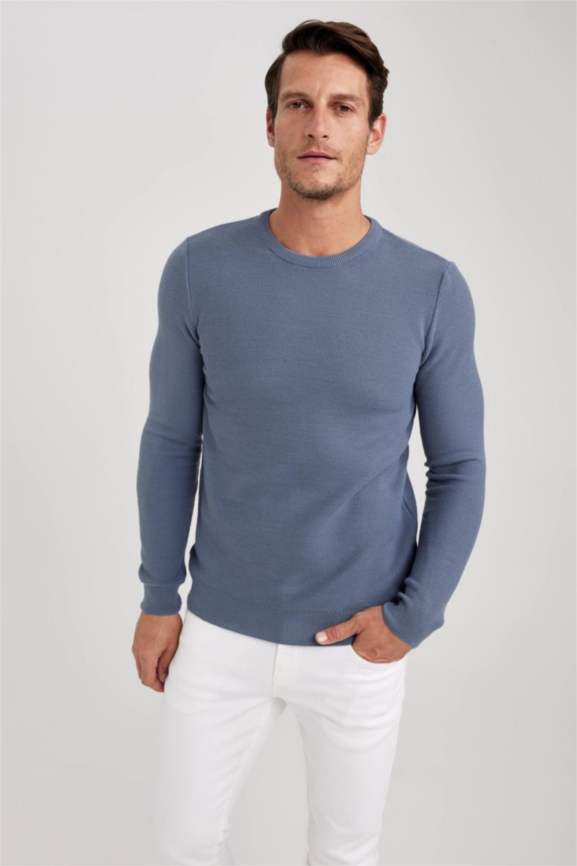 HOMME Indigo Clair Pull Tricot