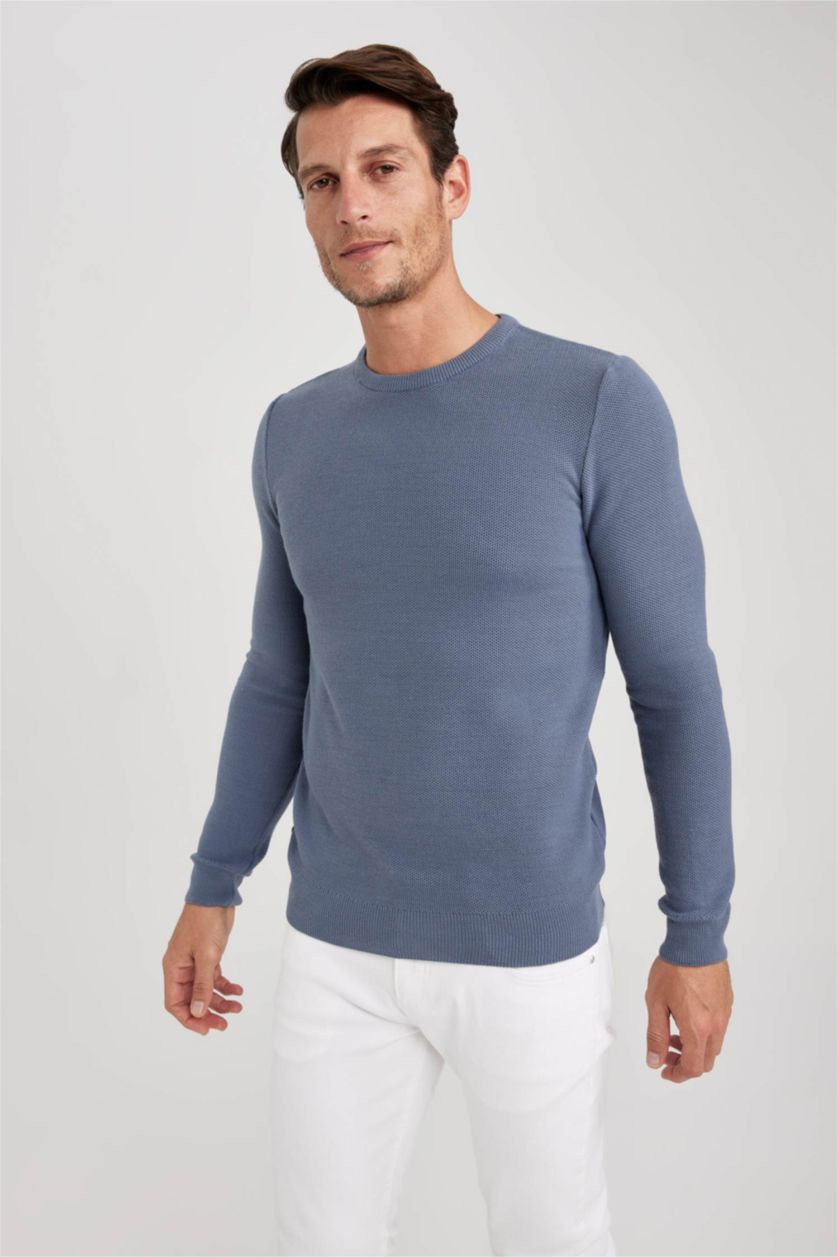 HOMME Indigo Clair Pull Tricot