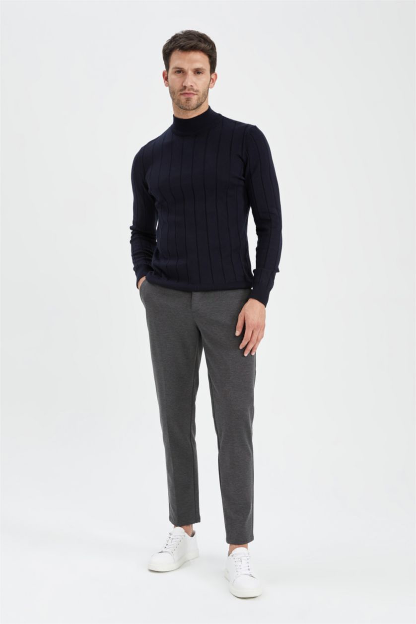MAN NAVY Slim Fit Half Turtleneck Knitwear Pullover