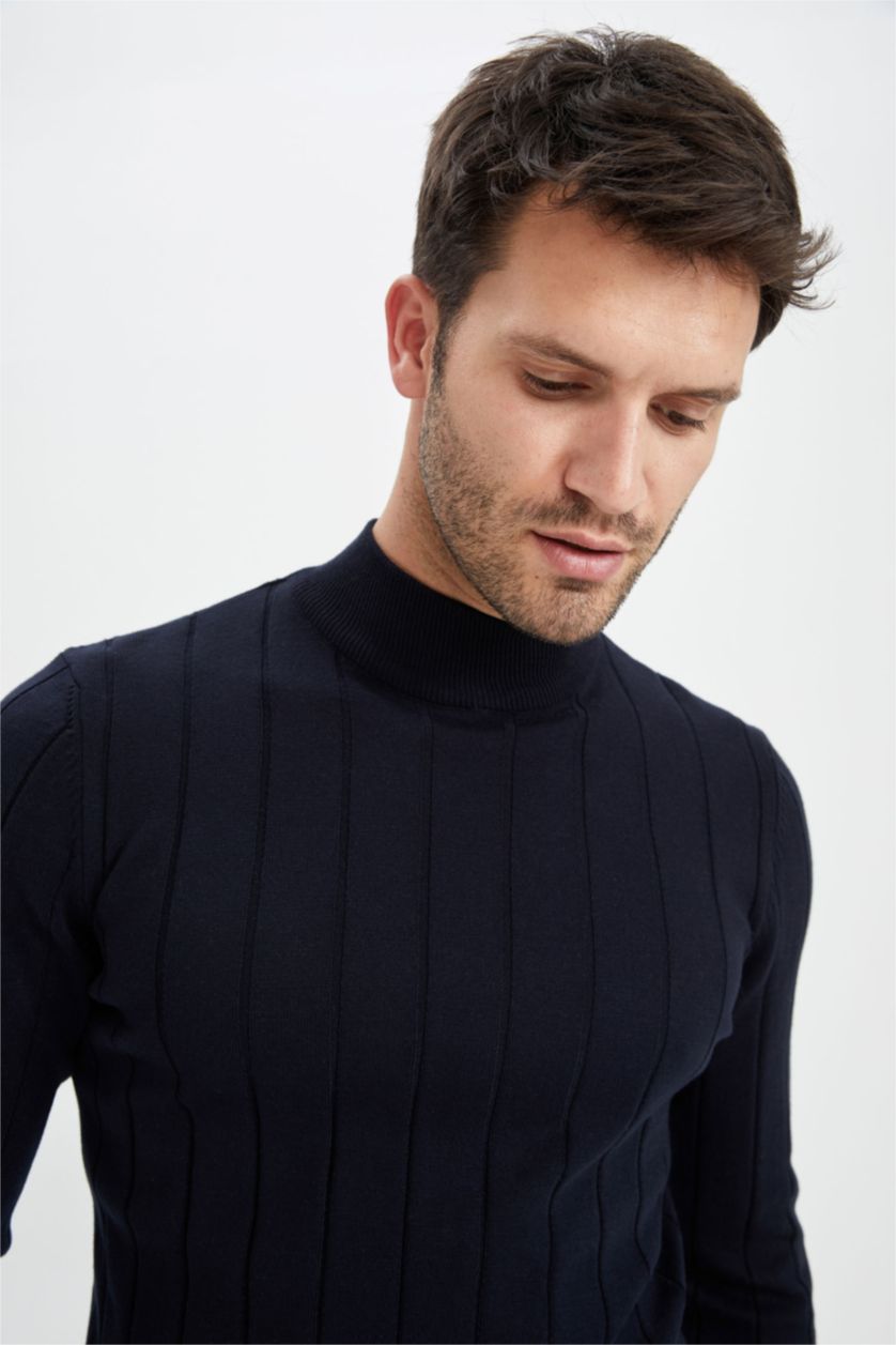 MAN NAVY Slim Fit Half Turtleneck Knitwear Pullover