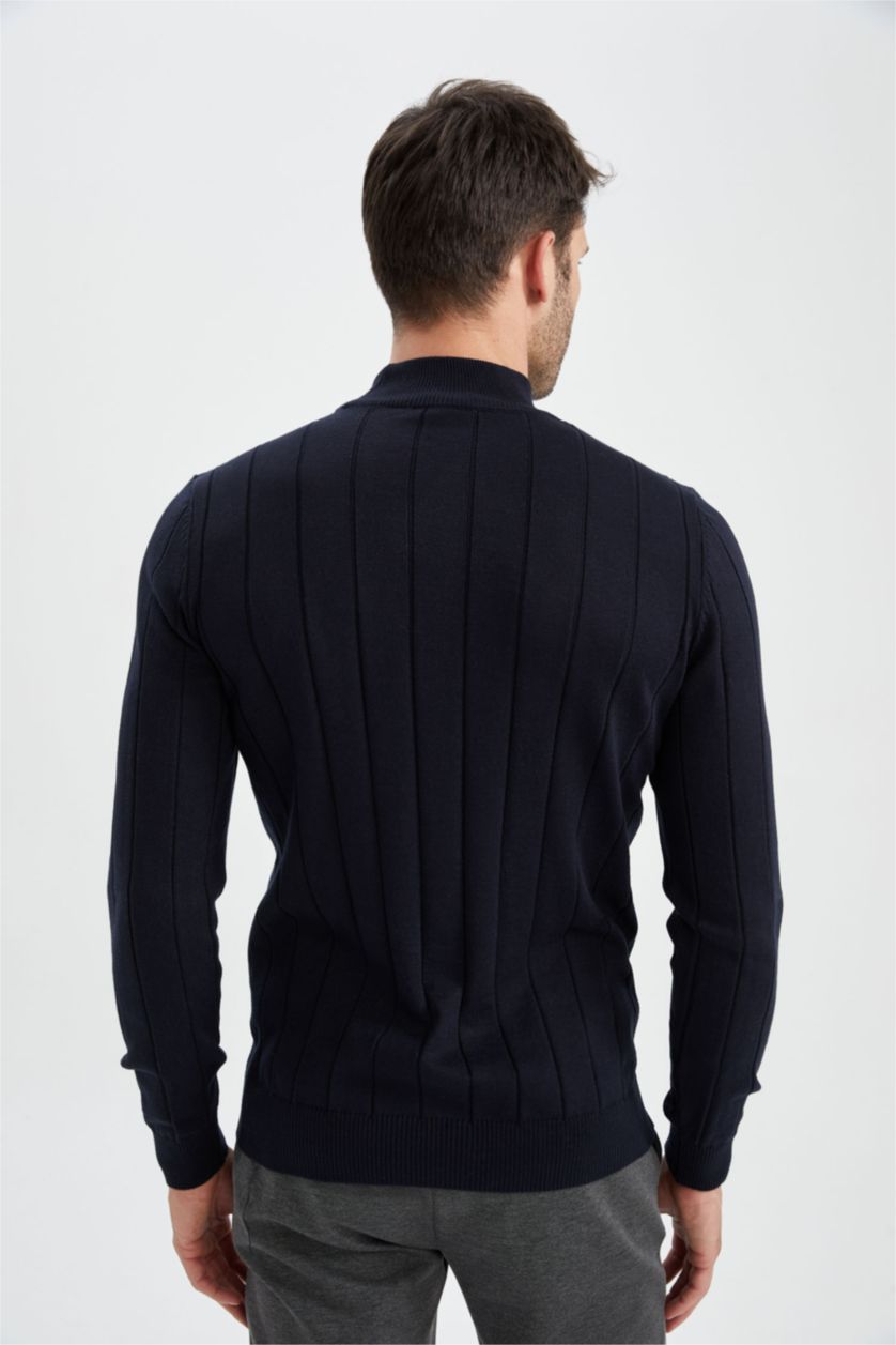 MAN NAVY Slim Fit Half Turtleneck Knitwear Pullover