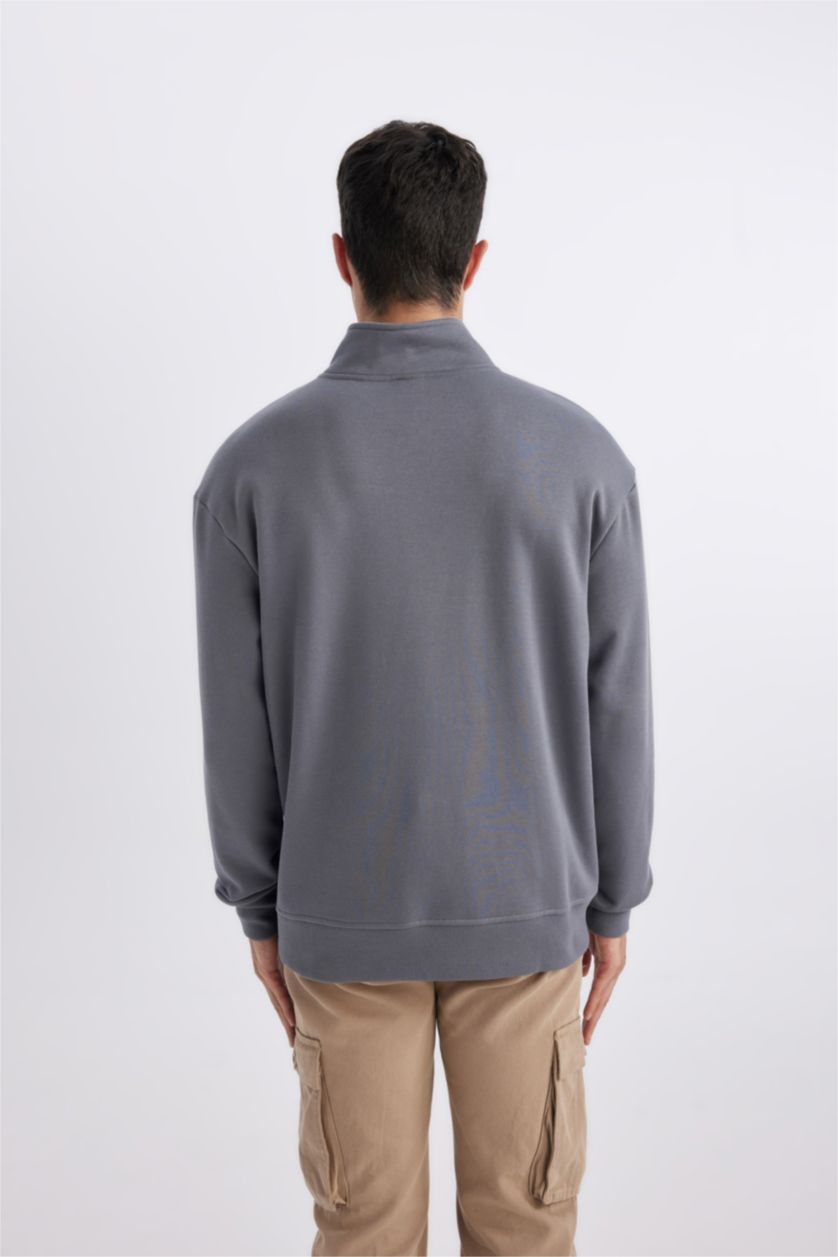 MAN Dark Grey Comfort Fit Thick Sweatshirt Fabric Sweatshirt