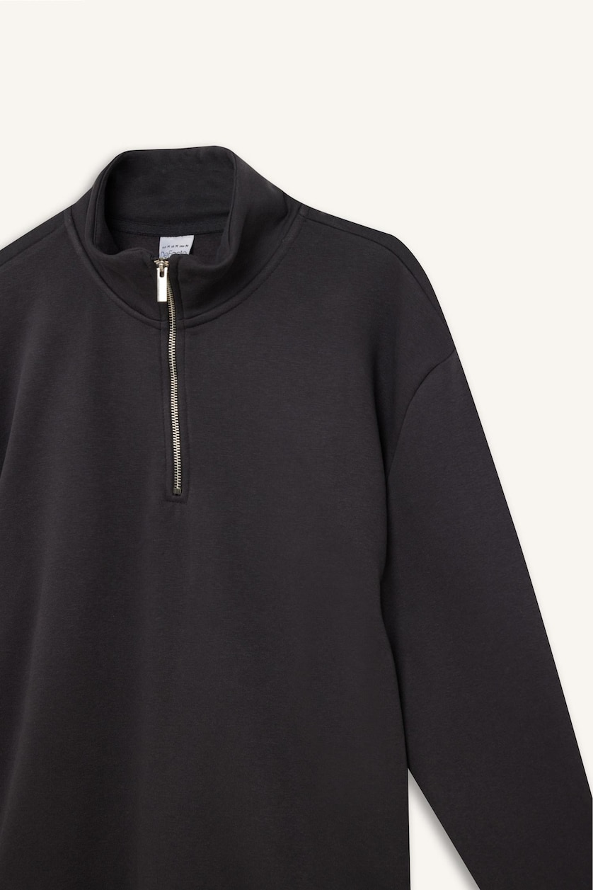Erkek Antrasit Comfort Fıt Kalın Kumaş Sweatshirt