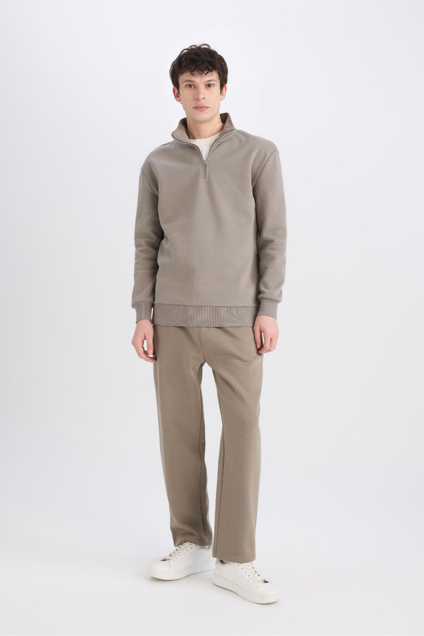 HOMME Kaki Tissu Sweat Épais Coupe confort