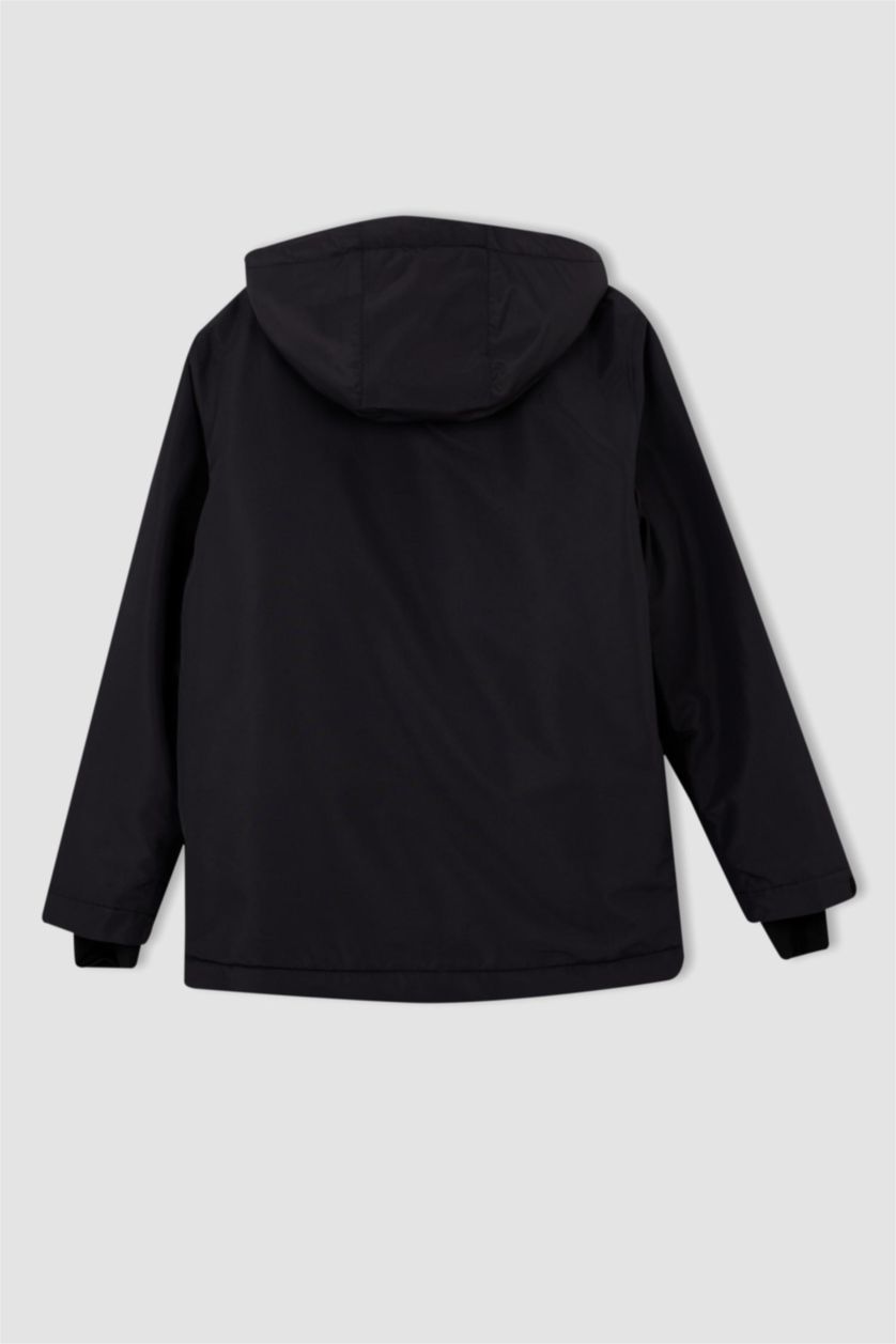 MAN Black Defacto Fit Regular Fit Ski Jacket