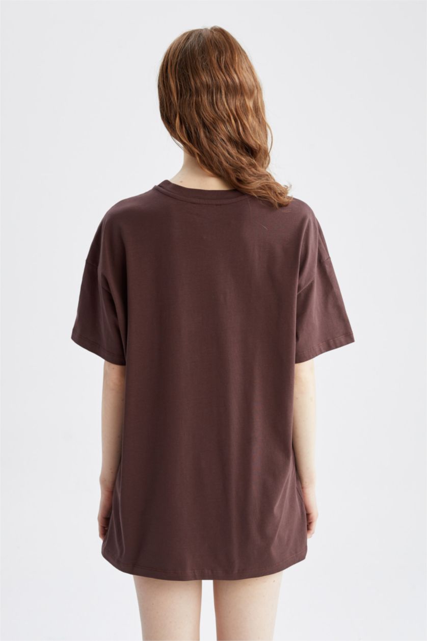نساء بني Oversize Fit Short Sleeve T-Shirt