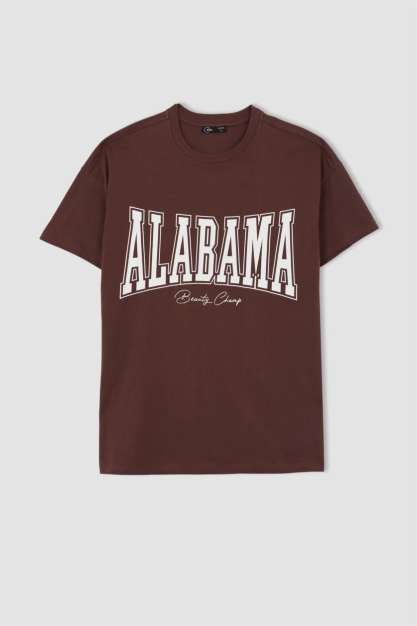 نساء بني Oversize Fit Short Sleeve T-Shirt