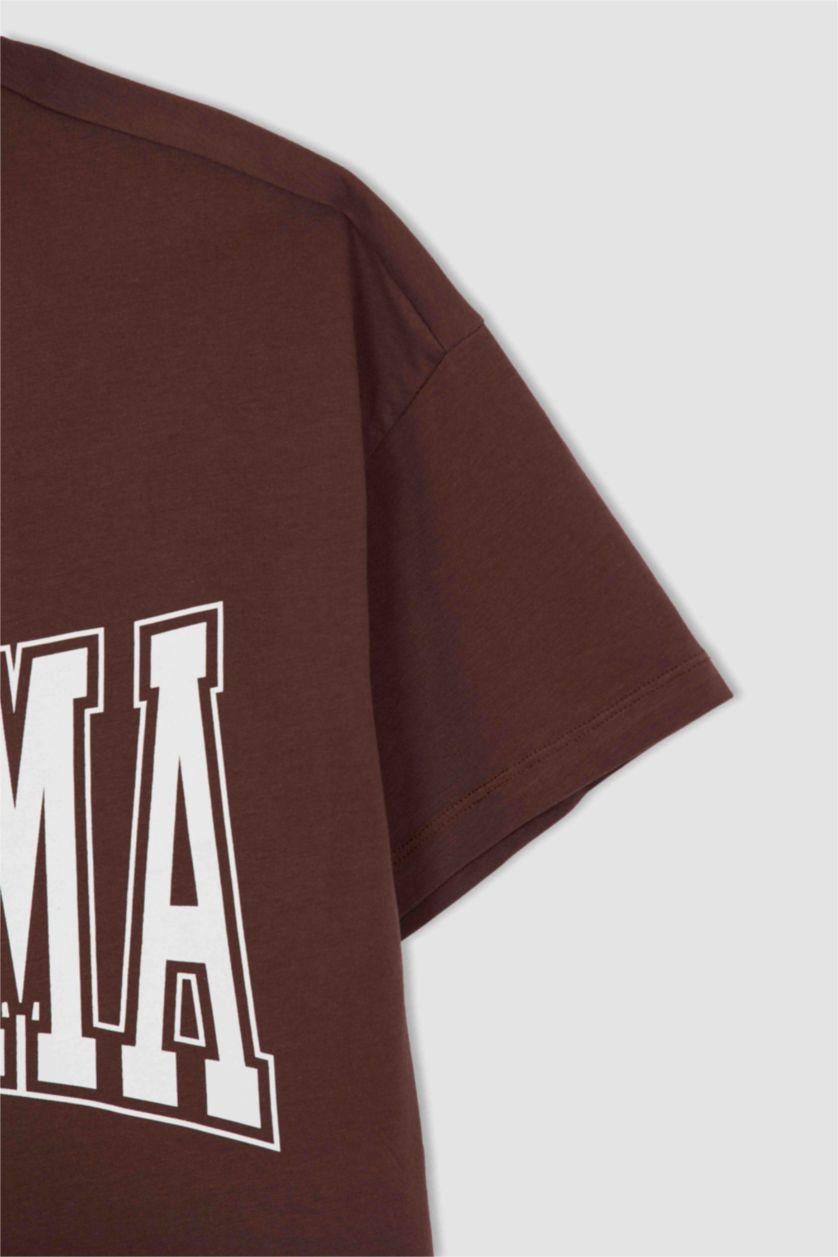 نساء بني Oversize Fit Short Sleeve T-Shirt