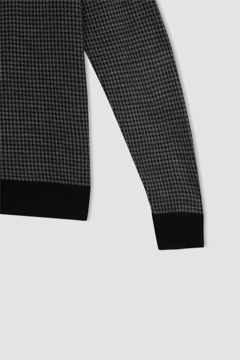 MAN Black Slim Fit Crew Neck Pullover