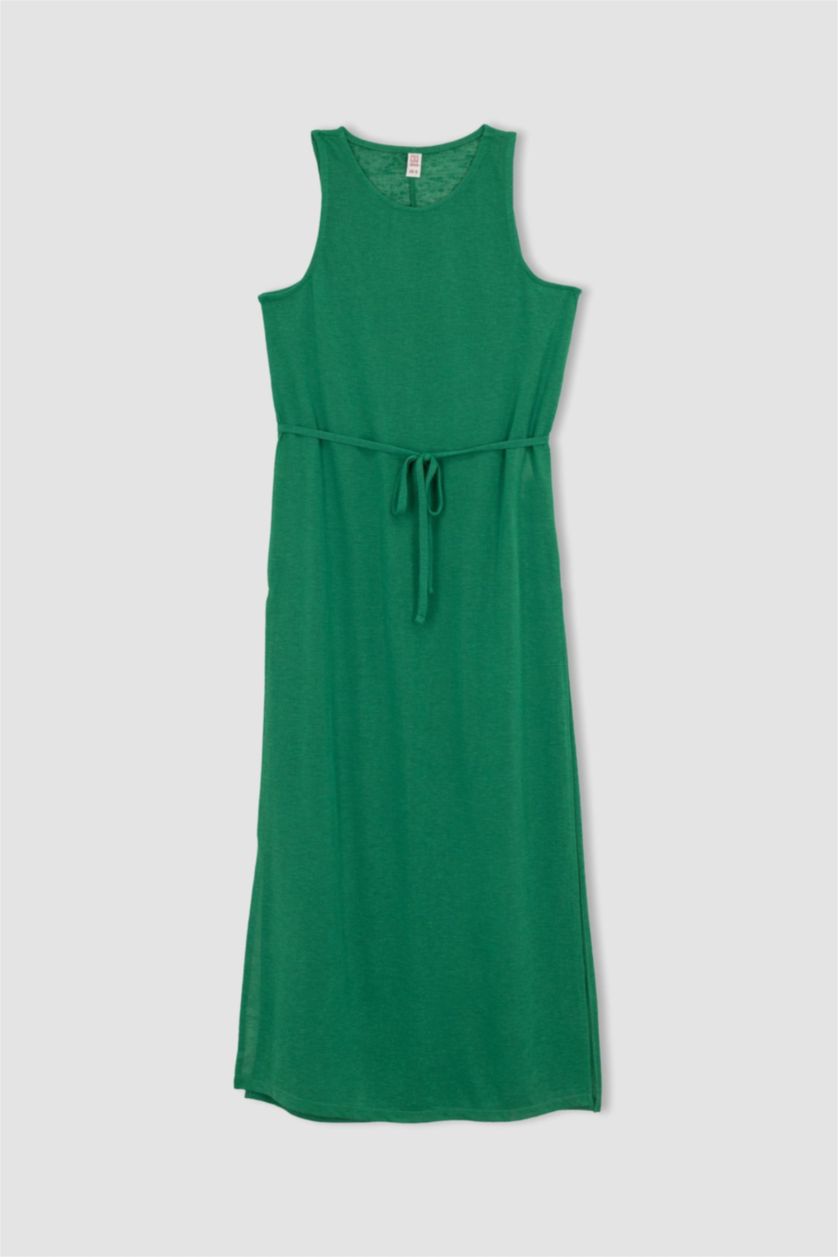 Woman Green Regular Fit Knitting Look Beachwear