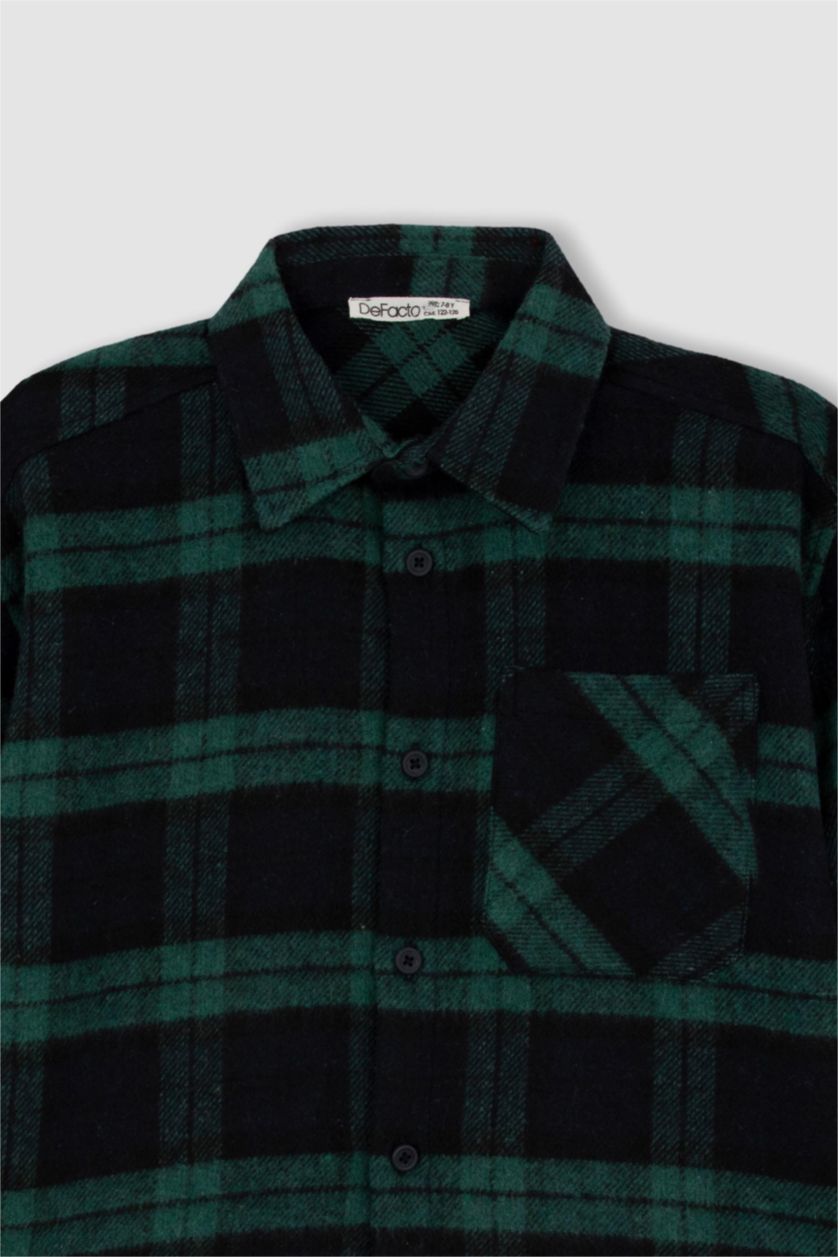 GARÇONS Marin Chemises à manches longues Flanelle Col Polo Garçon