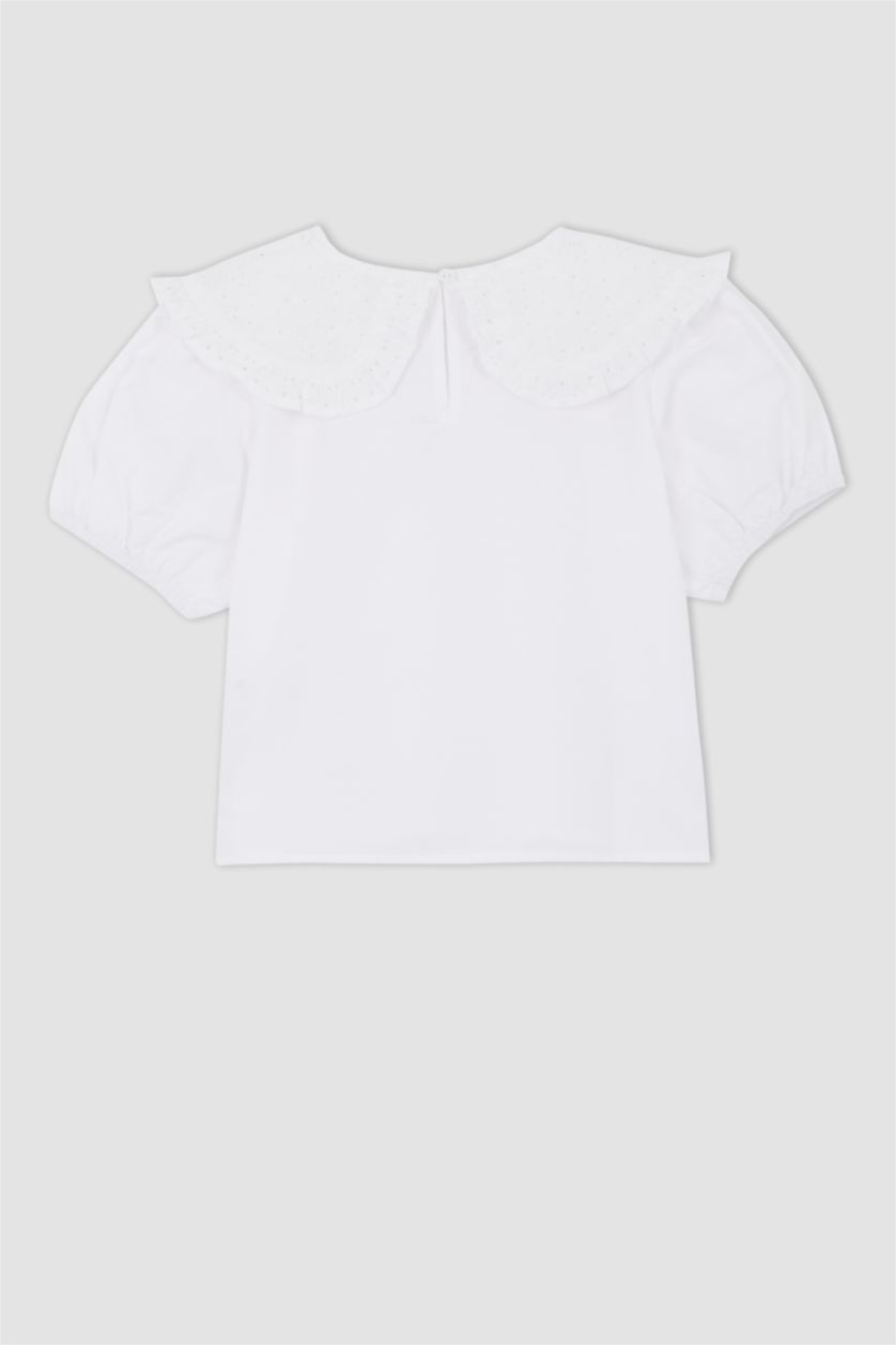 GIRLS & TEENS White Girl Regular Fit Short Sleeve Blouse