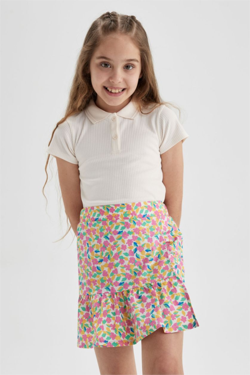 FILLES Rose Jupe en popeline pour fille