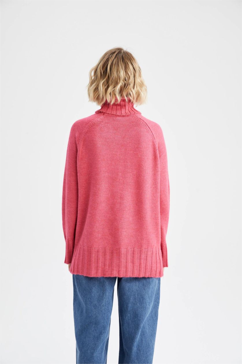 FEMME Rose Tunique En Maille À Coupe Large Et Col Rond