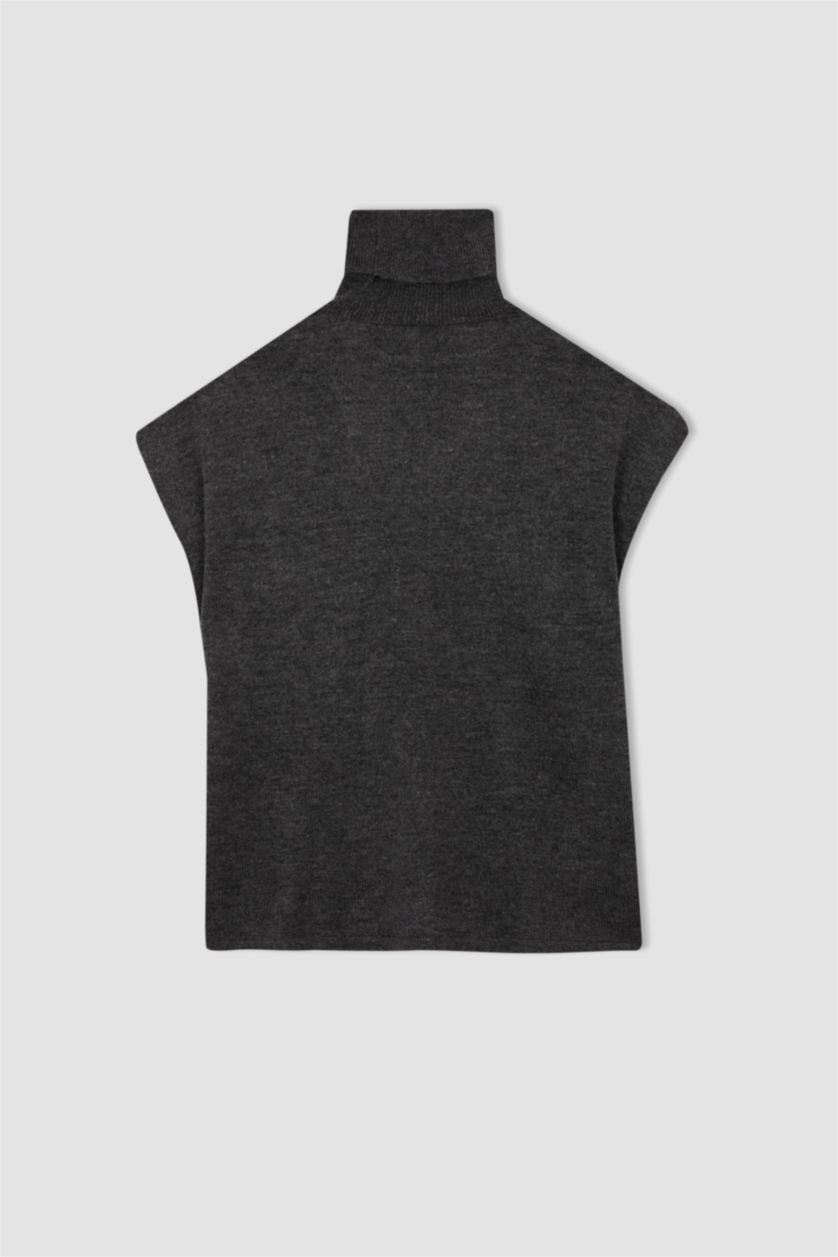 WOMAN Anthracite Oversize Fit Turtleneck Tunic