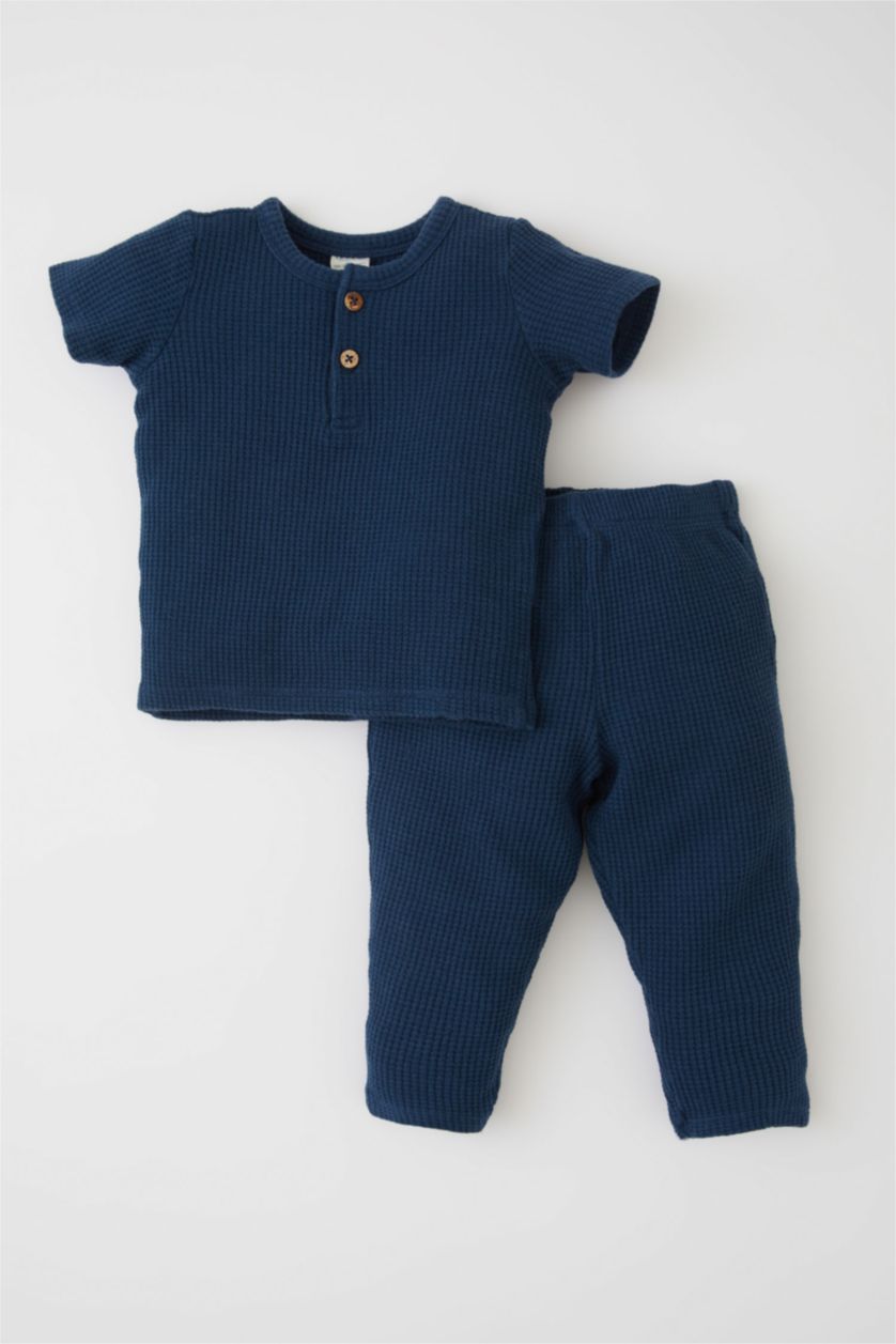 BABY BOY Dark Blue Regular Fit Short Sleeve Pyjama Set