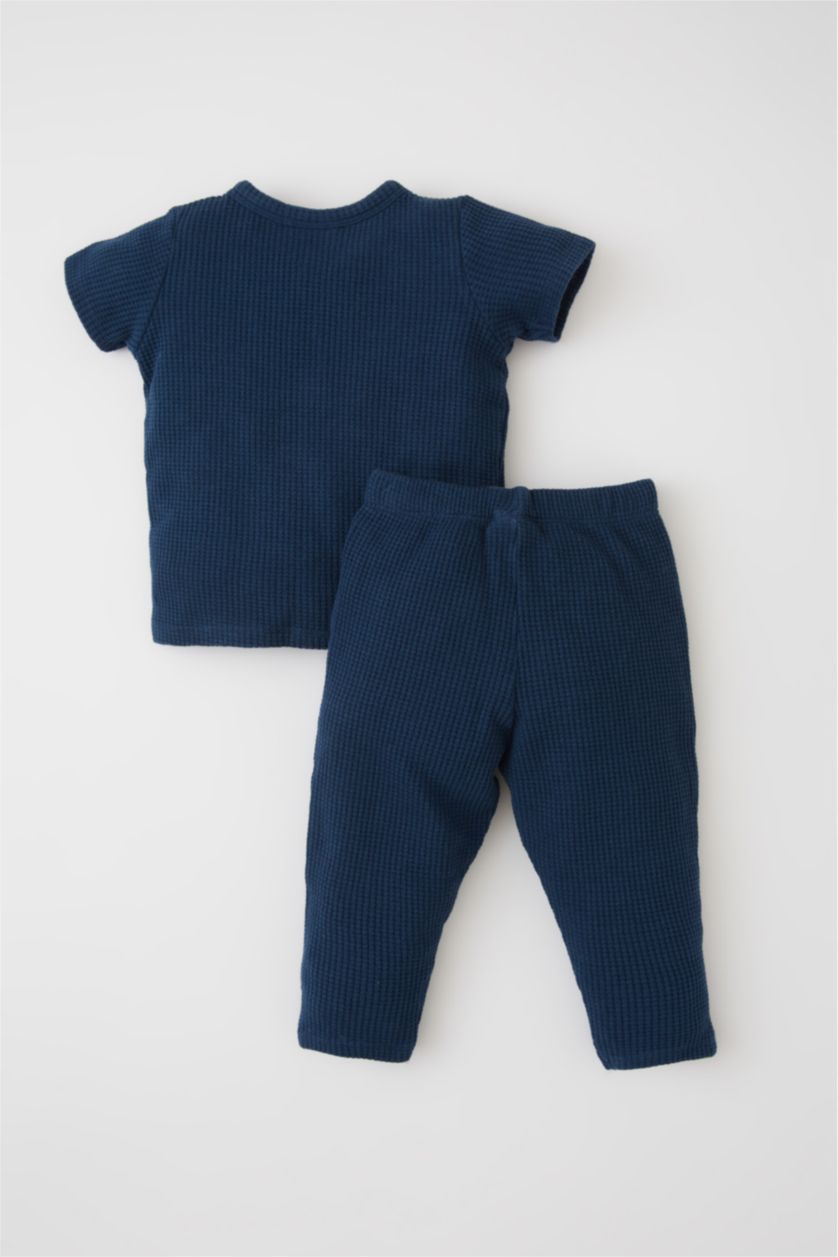 BABY BOY Dark Blue Regular Fit Short Sleeve Pyjama Set