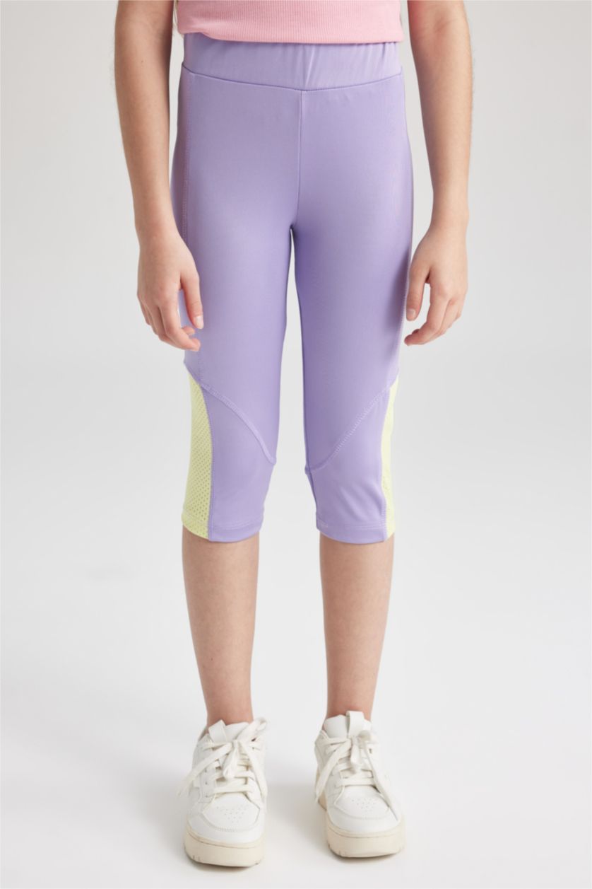 FILLES Violet Legging Long Fille İmprimé Licorne Coupe Regular