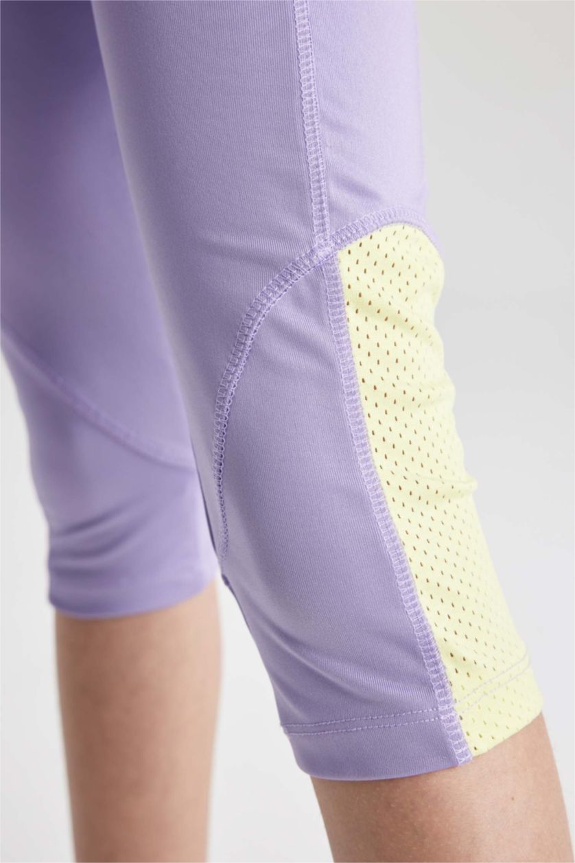 FILLES Violet Legging Long Fille İmprimé Licorne Coupe Regular