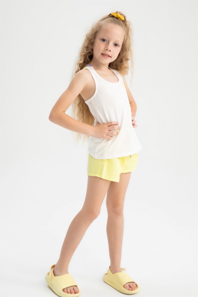 FILLES Beige Ensemble En Tricot Col rond Sans Manches 2 Fille