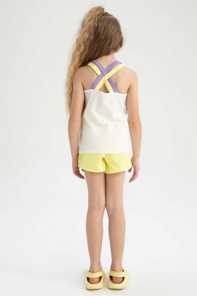 FILLES Beige Ensemble En Tricot Col rond Sans Manches 2 Fille