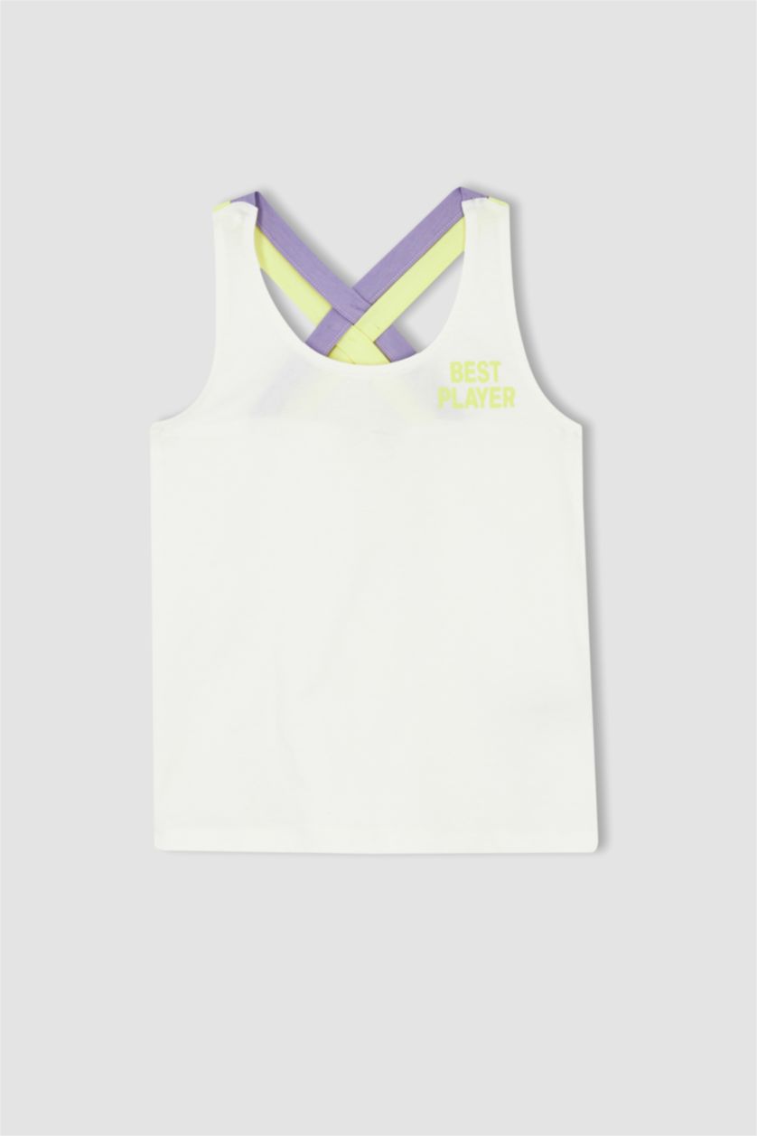 FILLES Beige Ensemble En Tricot Col rond Sans Manches 2 Fille