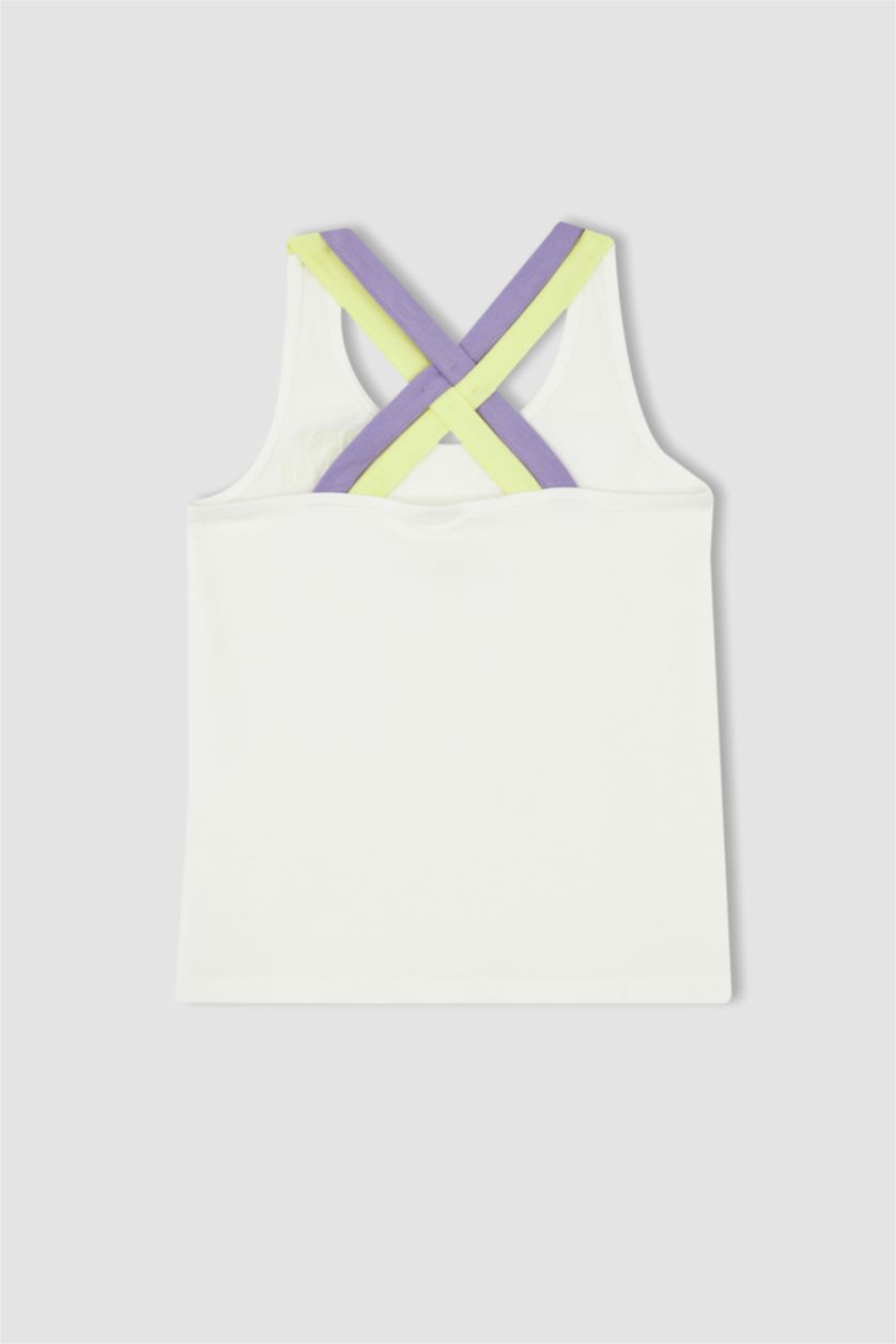 FILLES Beige Ensemble En Tricot Col rond Sans Manches 2 Fille