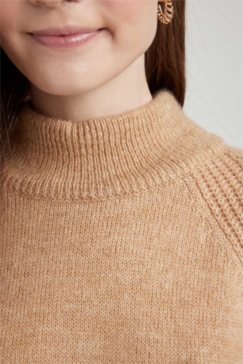 Женская Бежевый Туника с воротником стандартного кроя