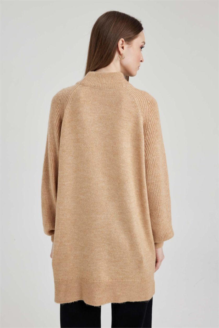 Женская Бежевый Туника с воротником стандартного кроя