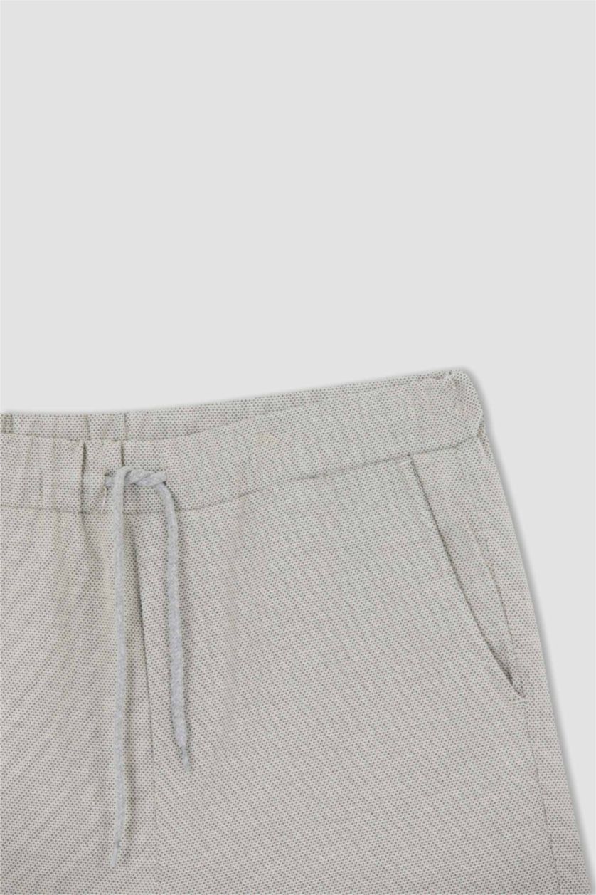 MAN Stone Regular Fit Elastic Waist Bermuda Shorts