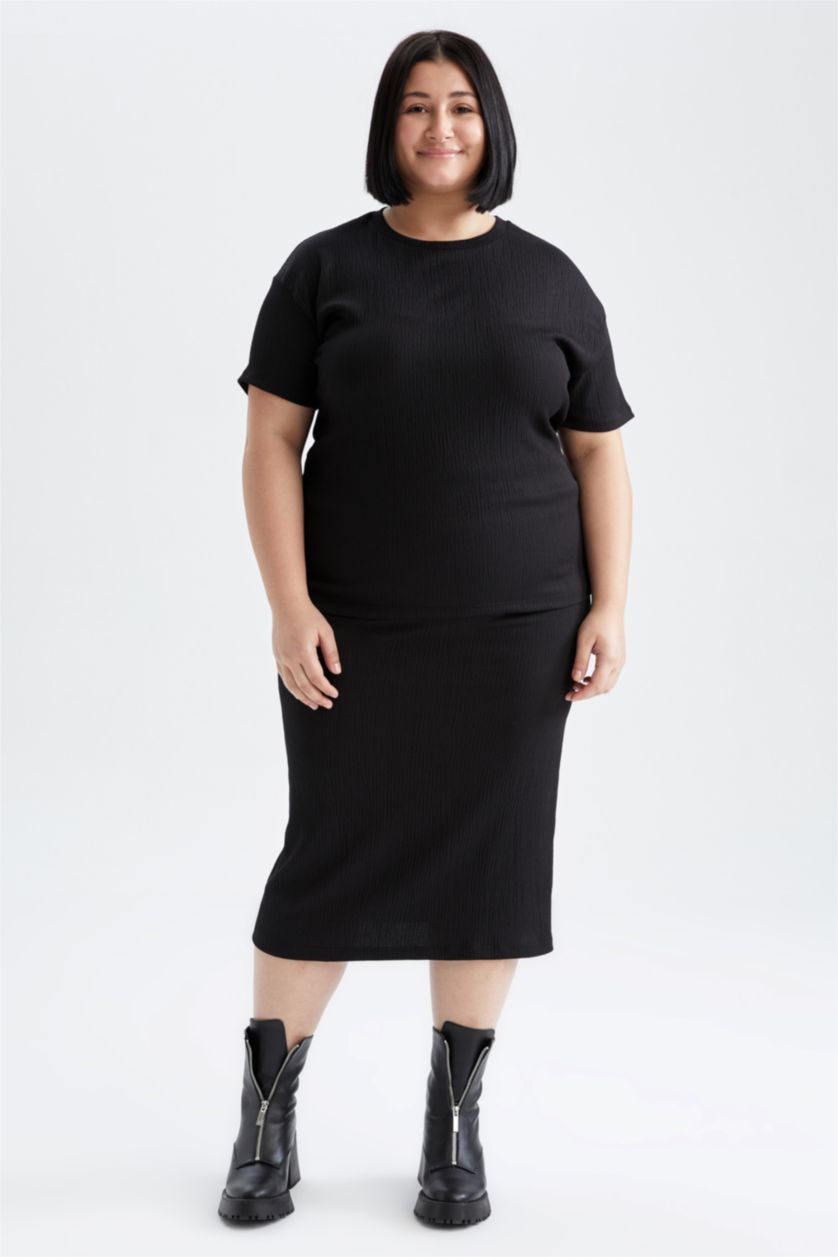 WOMAN Black Slim Fit Midi