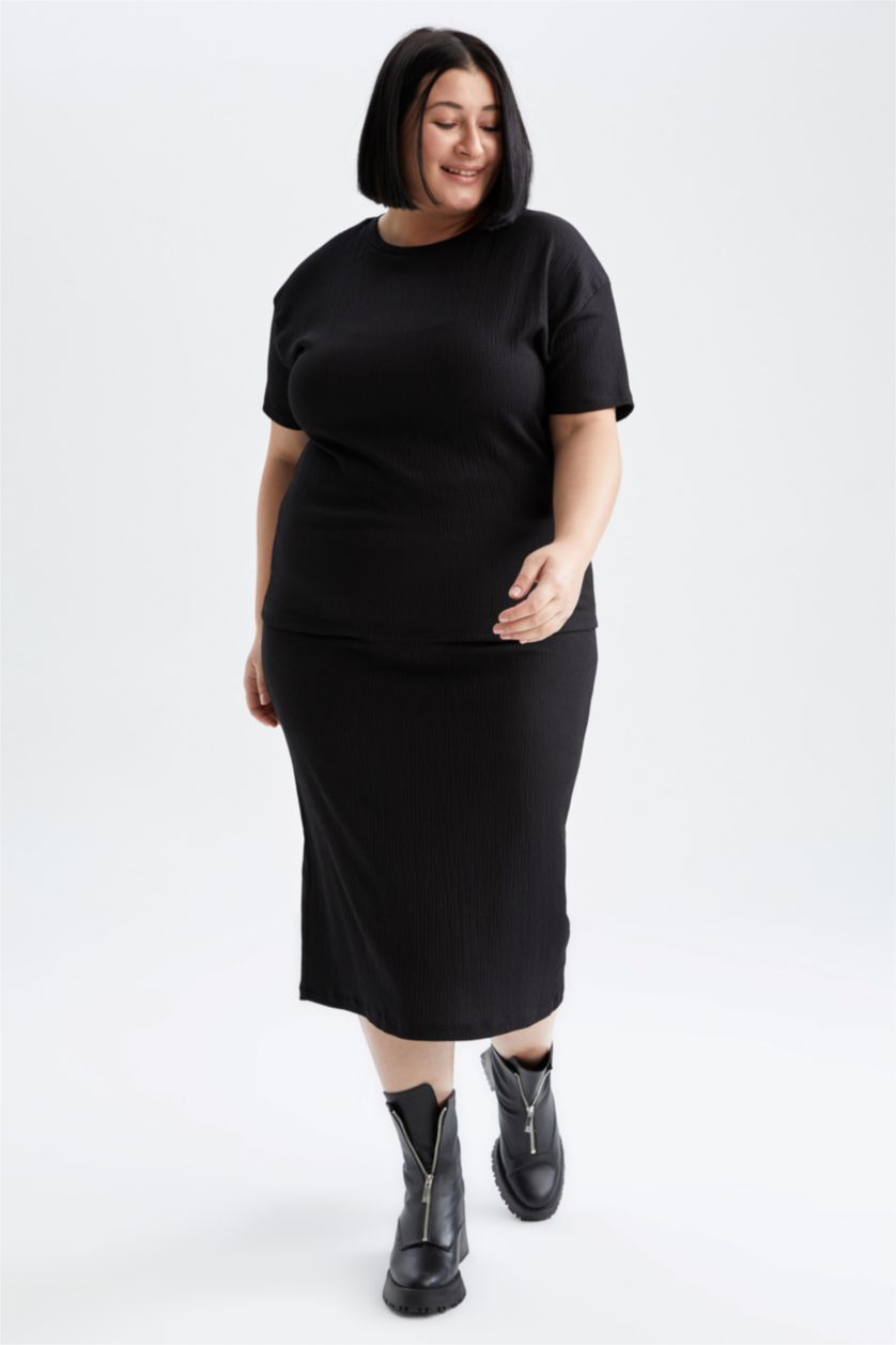 WOMAN Black Slim Fit Midi