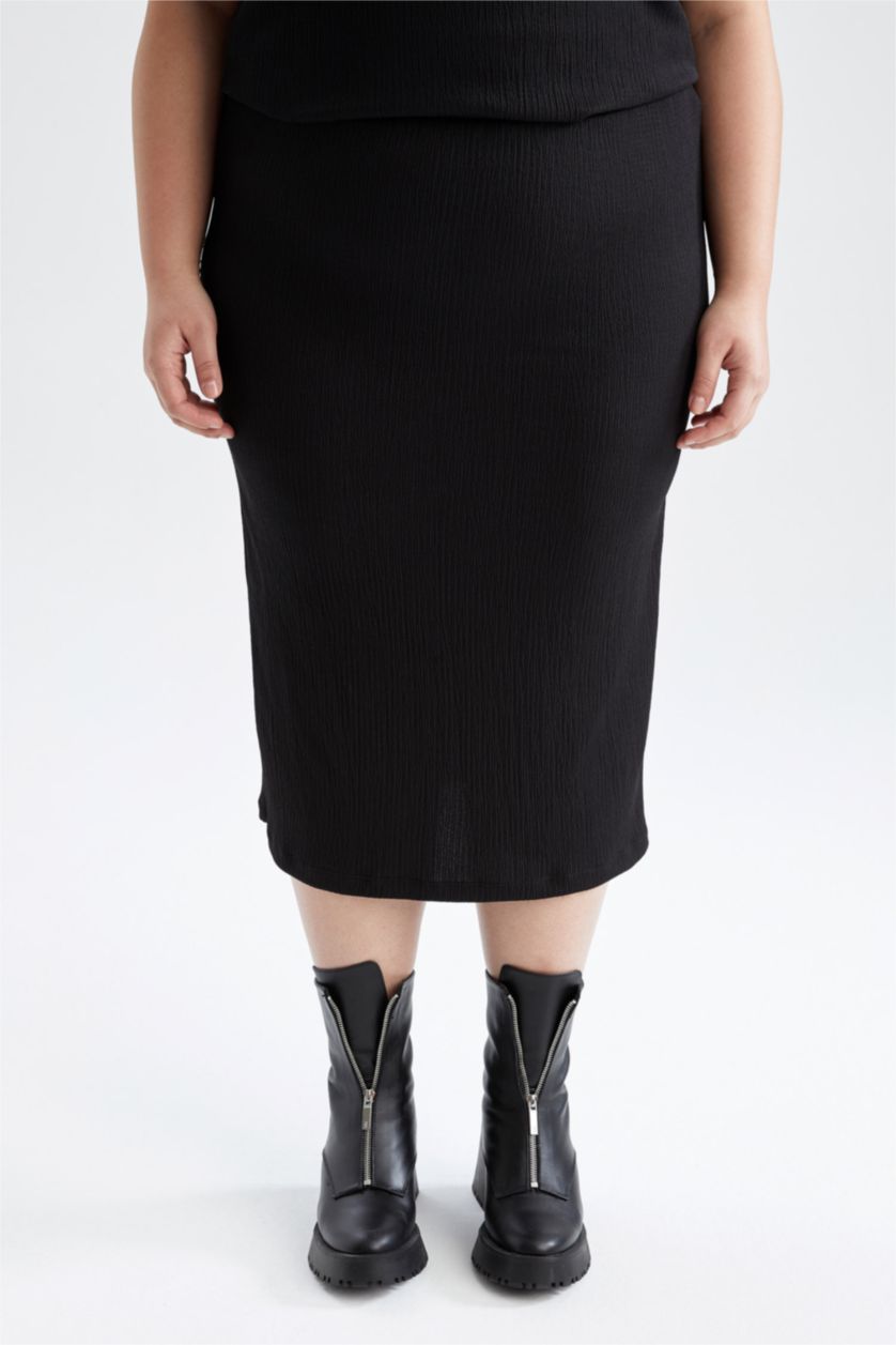 WOMAN Black Slim Fit Midi