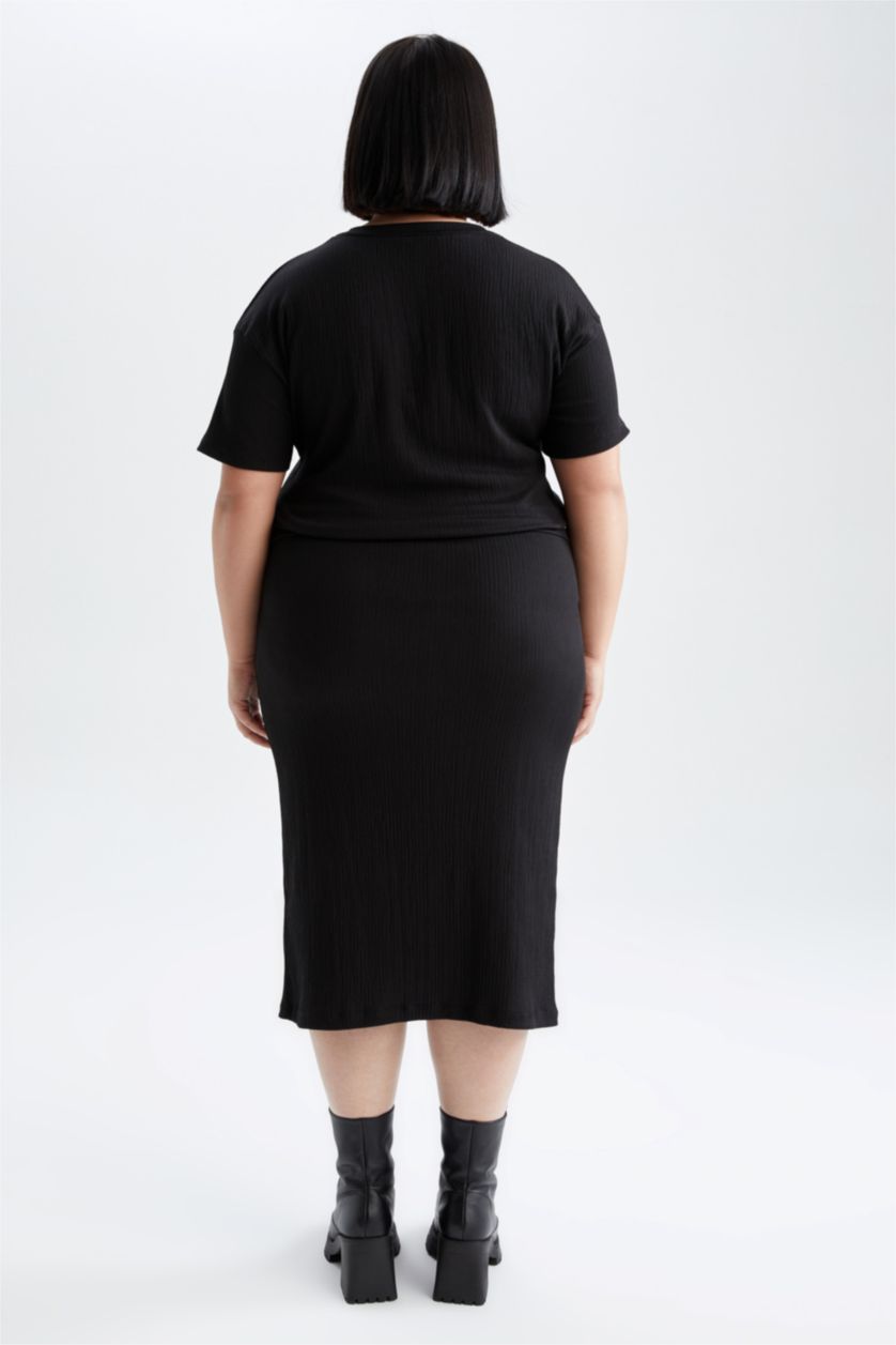 WOMAN Black Slim Fit Midi