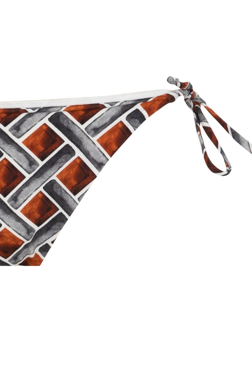 Woman Dark Orange Nefes Istanbul X Defacto Patterned Bikini Bottoms