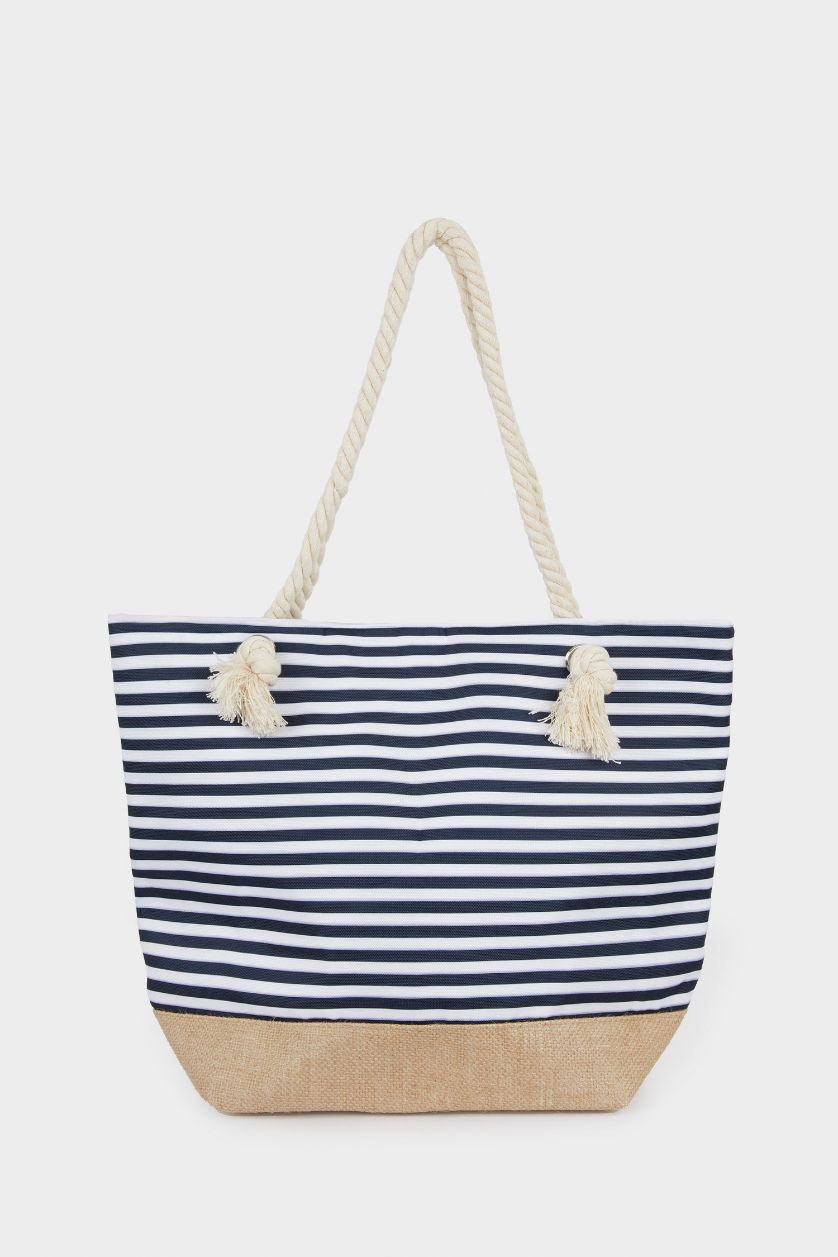 Kadın Lacivert Kadın Plaj Çantası