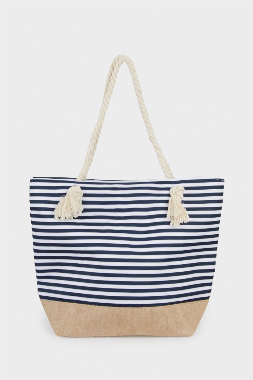 Kadın Lacivert Kadın Plaj Çantası