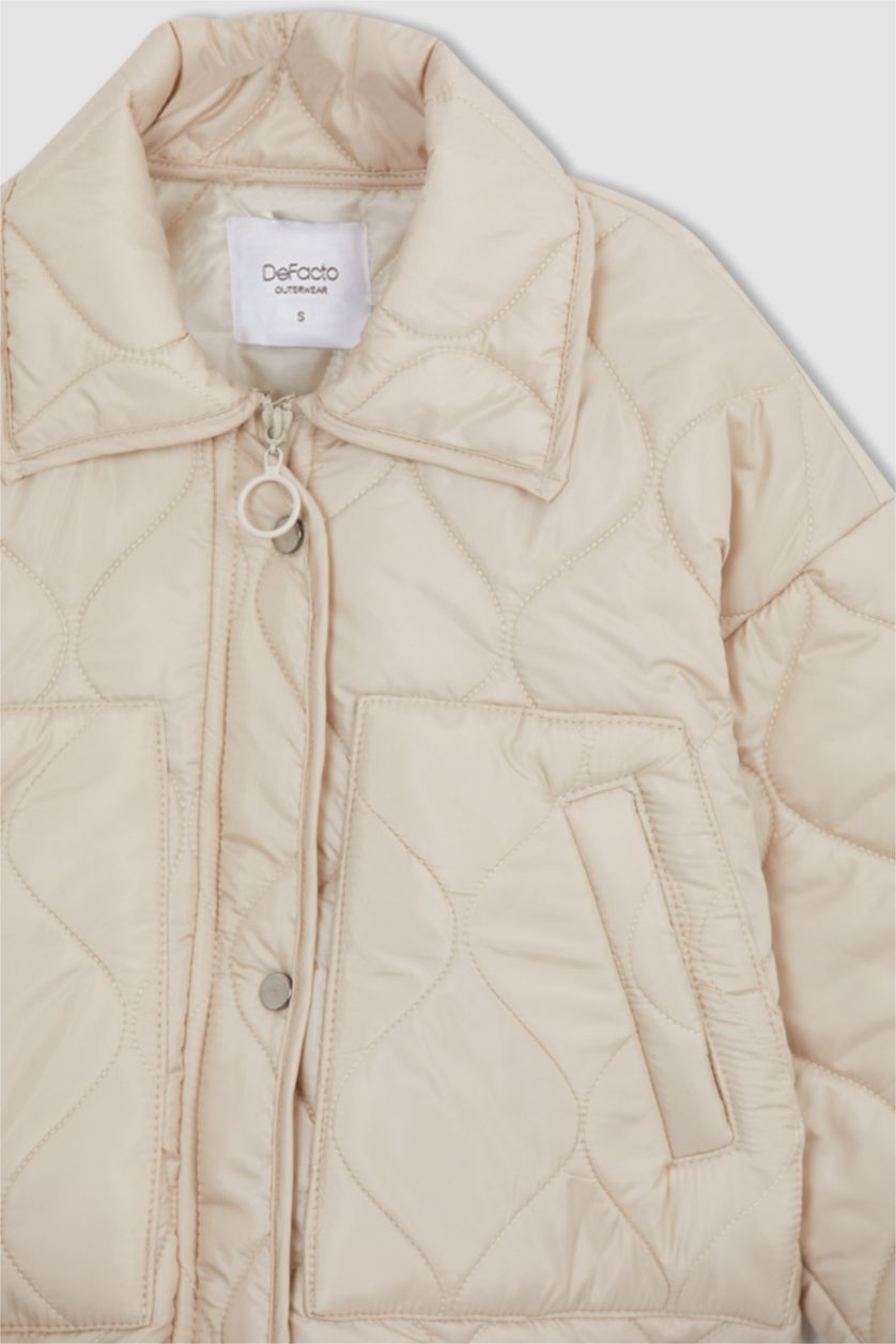 نساء بيج Puffer Jacket