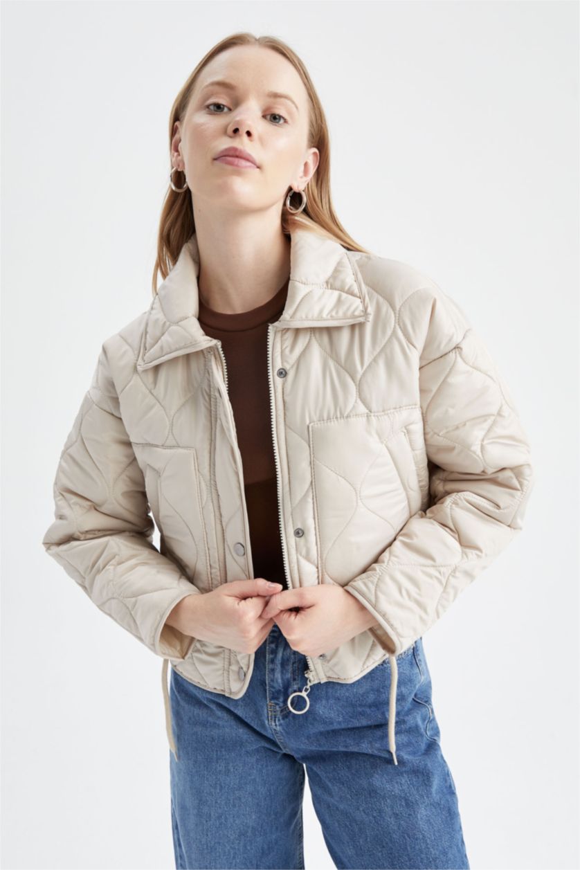 نساء بيج Puffer Jacket