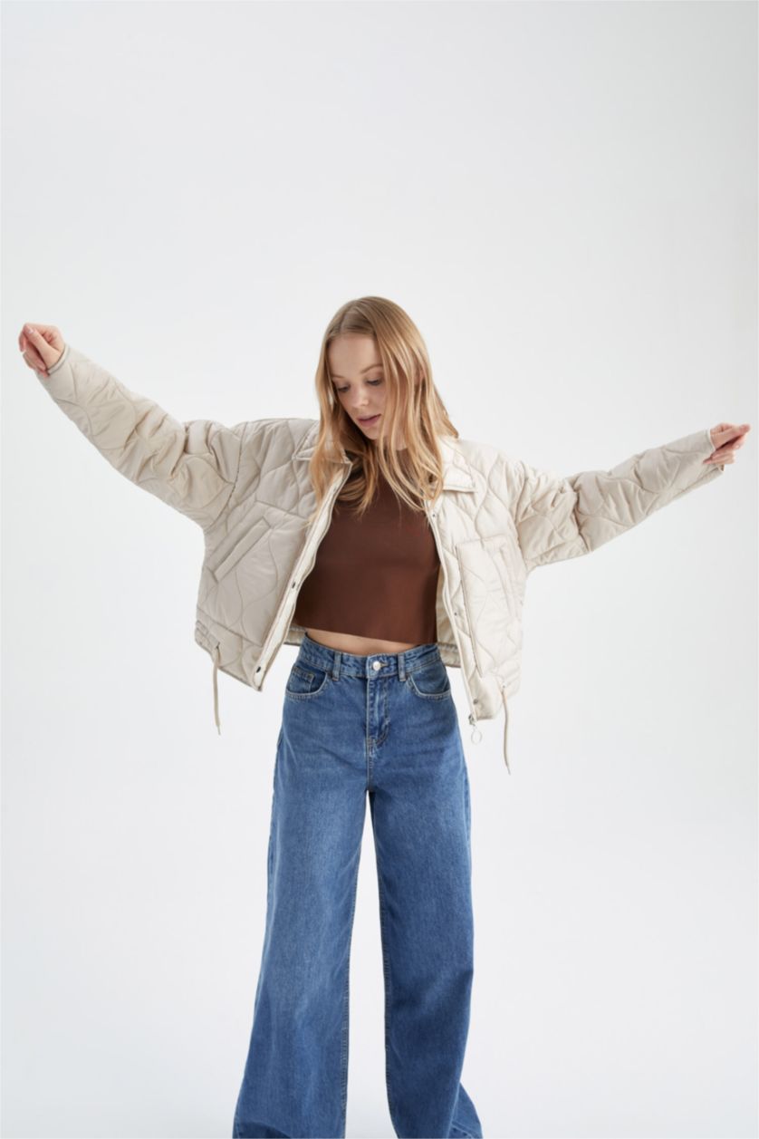 نساء بيج Puffer Jacket