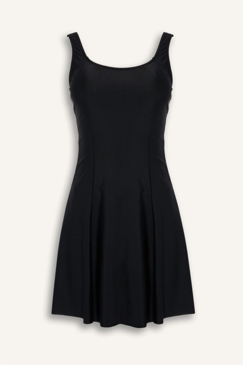 Әйелдерге қара Regular Fit суға шомылу киімі