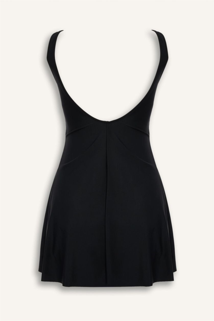 Әйелдерге қара Regular Fit суға шомылу киімі