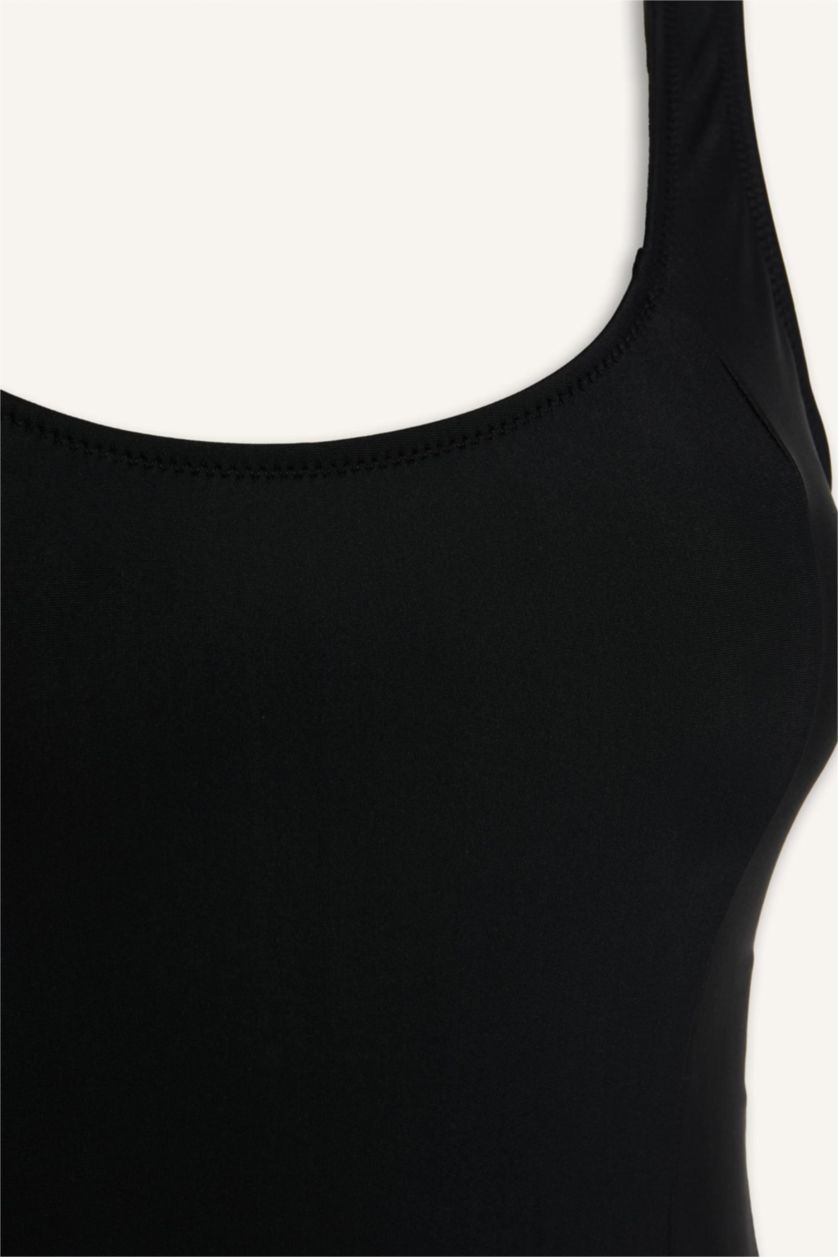 Әйелдерге қара Regular Fit суға шомылу киімі