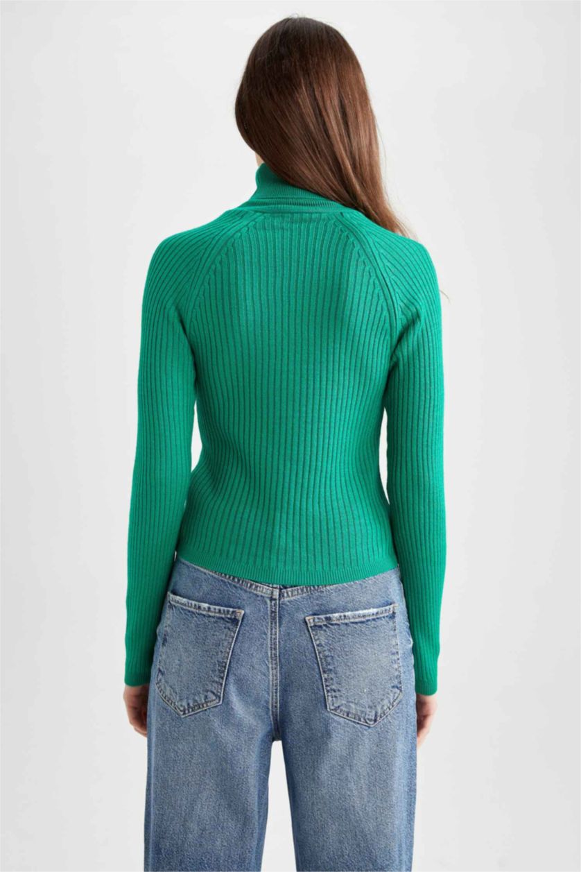 WOMAN Green Slim Fit Pullover