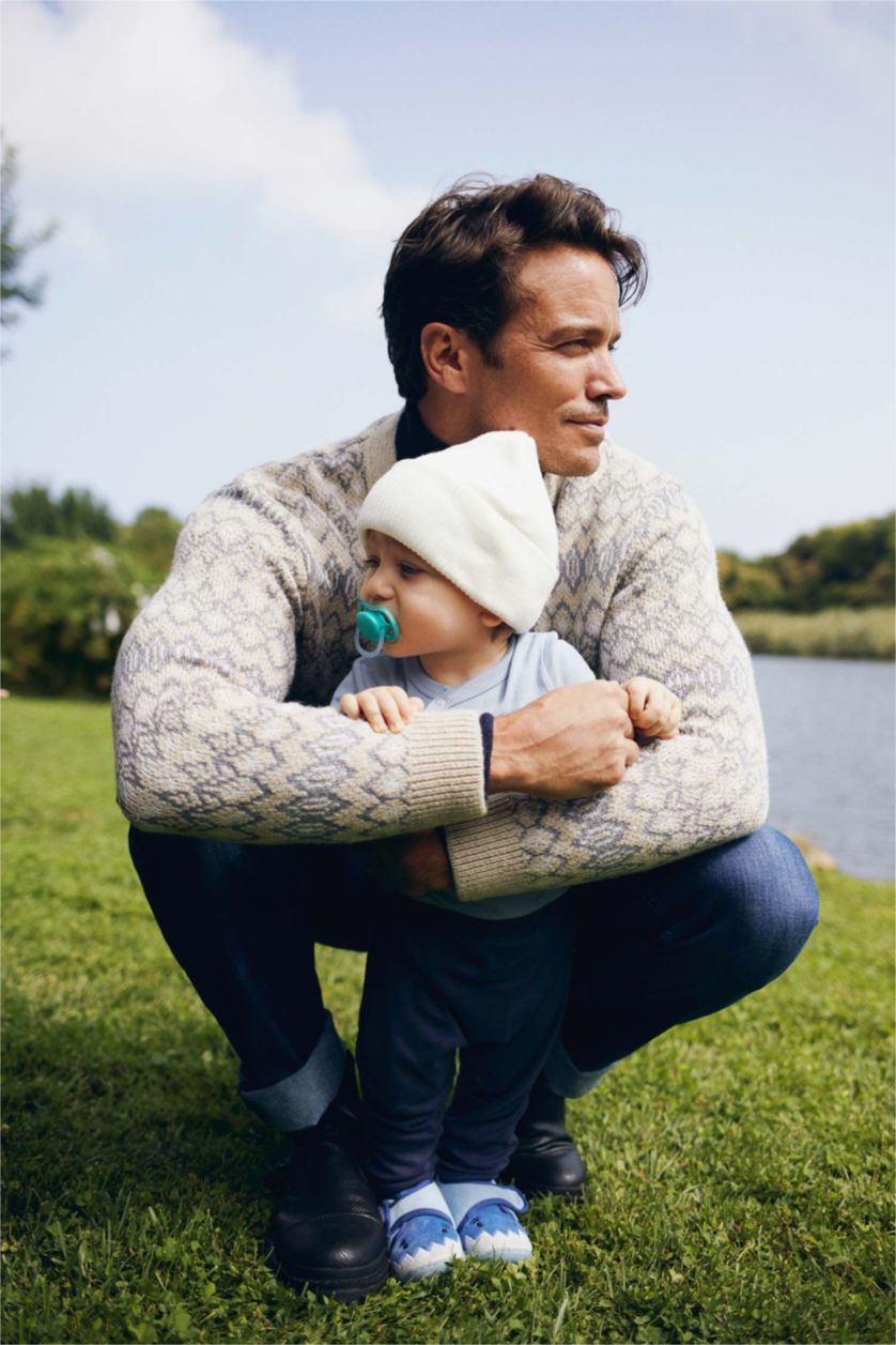 MAN Light Beige Melange Relax Fit Cardigan