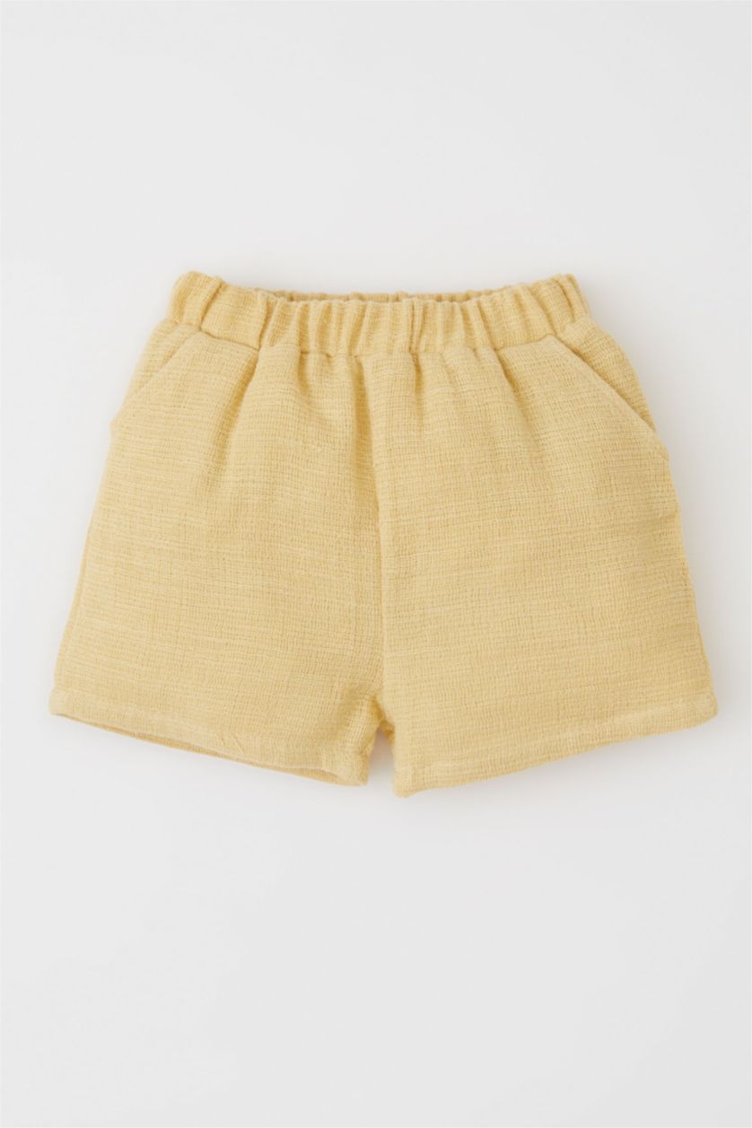 BÉBÉ GARÇON Jaune Clair Ensemble Short Et Chemise Regular Fit Garçon En Coton - Deux Pièces