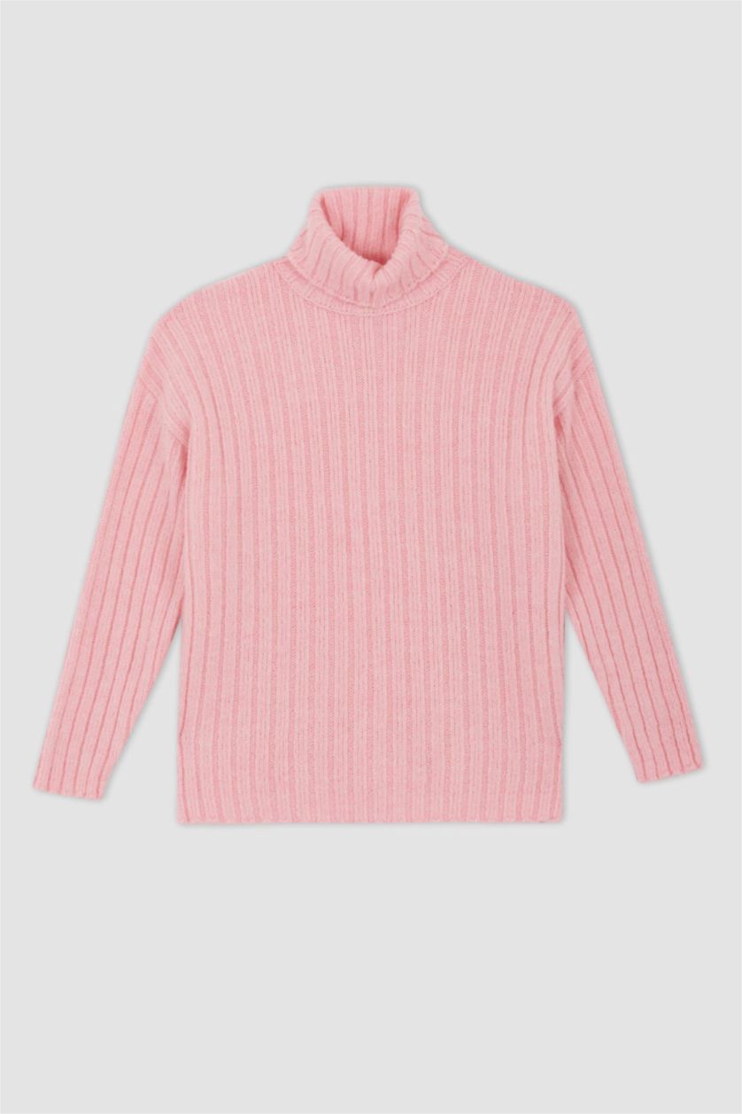 نساء زهري تونيك واسع برقبة مدورة