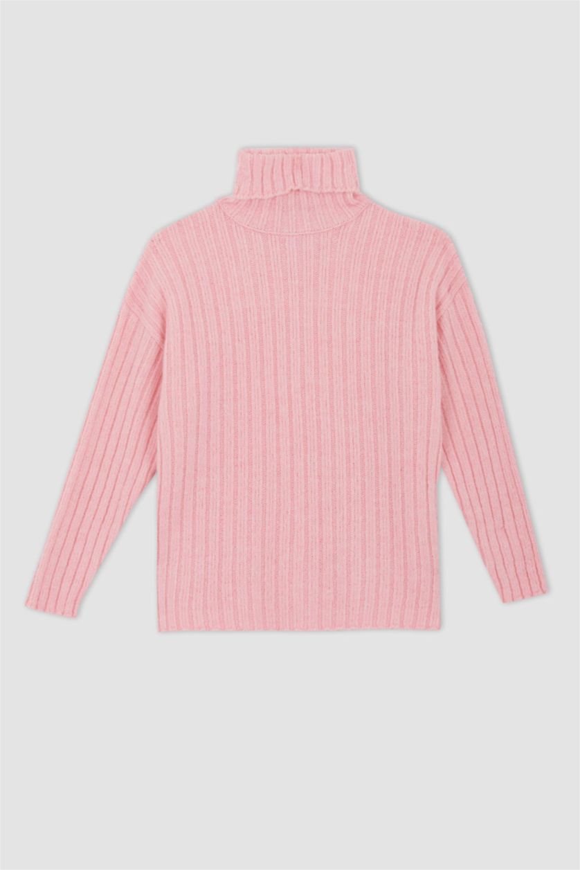 نساء زهري تونيك واسع برقبة مدورة