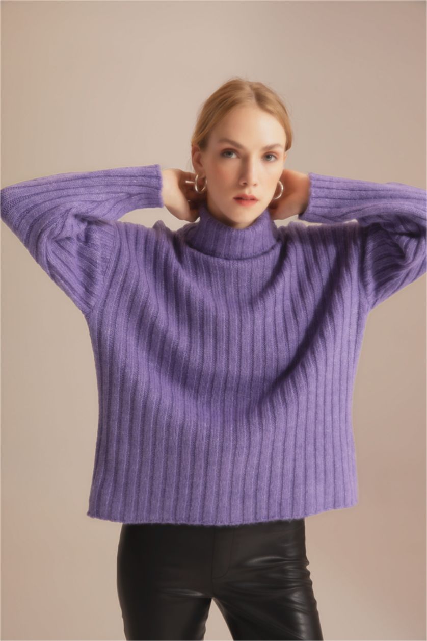 WOMAN Lilac Oversize Fit Ribana Tunic